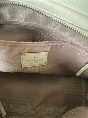 kate spade beige Leather Tote with Gold-Tone Hardware and tassel